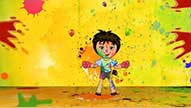 Funny Color Bomb Holi - Animated Greeting Video