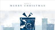 Jingle Bells and Gift Boxes Animated Blue Theme Cool Christmas Greetings and Wishes Video