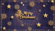Golden Sparkle Theme Animated Christmas Greetings Video