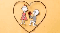 Stop-Motion Animated Type Valentine's Day Proposal Greetings Video