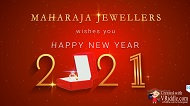 Red Theme New Year Wishes GIF with Ring Animation for Jewelry Businesses