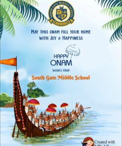 Blue theme Happy Onam Greeting GIF