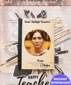 Happy Teachers Day Card with Photo