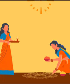 Traditional Yellow Theme Corporate Diwali Greetings Video