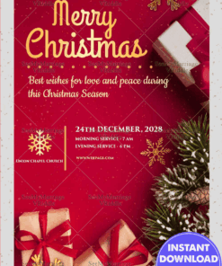 Merry Christmas Santas Golden Snow Card