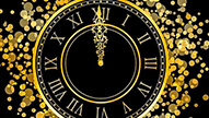 Clock Rotating New Year Greetings GIF