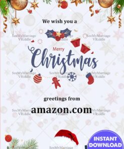 White Snow theme Merry Christmas Greeting Card