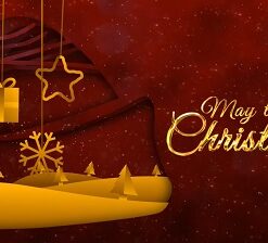 Merry Christmas Jingle Bells Musical Beat Golden effect Greeting