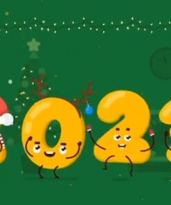 New Year Characters Animated Greetings Video