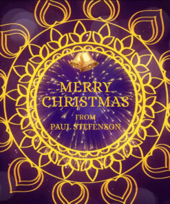 Violet Theme Golden Floral Animated Merry Christmas Greetings Animated Video