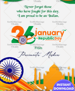 I Proud of my India Republic Day Card