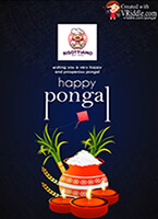 Pongal Greetings Blue theme Luxurious GIF, Sankranti