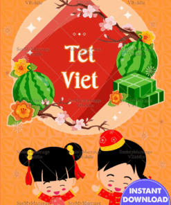 Vietnamese New Year Greeting Card