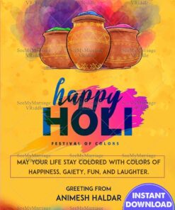 Festival of Colors Happy Holi Greeting Card 2021