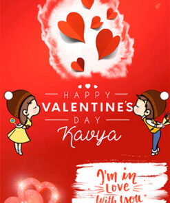 Valentines Day Red Hearts Proposal Video with Beating Animation