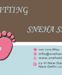 Brown and Green Theme Babysitting Business Card With Little Baby Toes