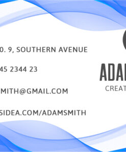 Personal Blue Wave Self Intro Business card