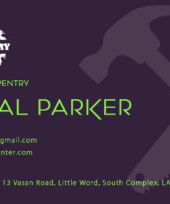 Carpenter Personal Business Card