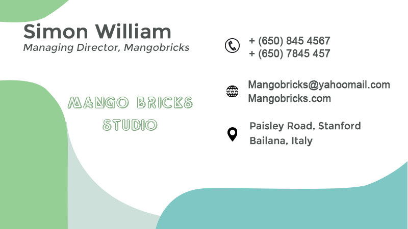 Simple White Corporate Business card