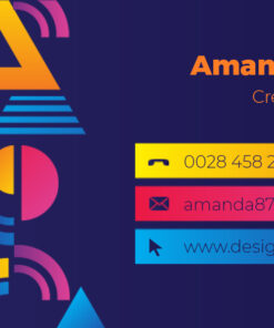 Creative Designer Business Card with Decorative Elements
