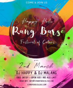 Holi Colors of Festival Party Flyer