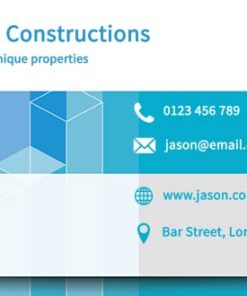 Blue and White Theme Landscape Real Estate Business Card