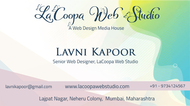 Personal Web Designer business card