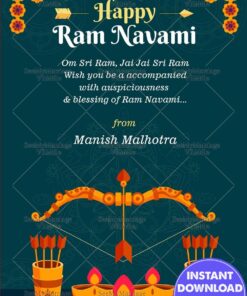 Bow and Arrow Ram Navami Greeting Card
