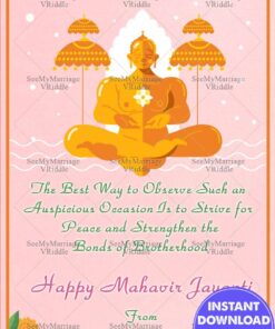 Cartoon theme Varthaman Jayanti Wishes