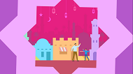 Creative Cartoon Ramadan Animated Greeting Video