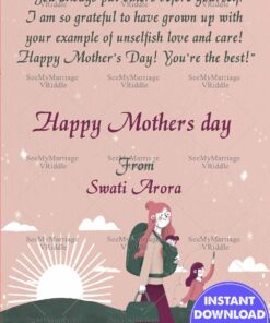 Cartoon Mother's Day Greeting Card