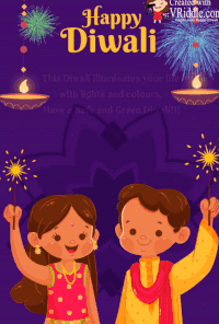 Happy Dipawali Cartoon Theme Diwali Animated GIF