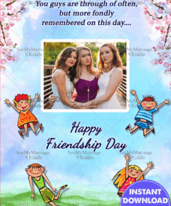 Happy Friends Friendship Day Wishes Card