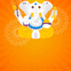 Sun Ray Theme Ganesh Chaturthi Greeting Animated GIF