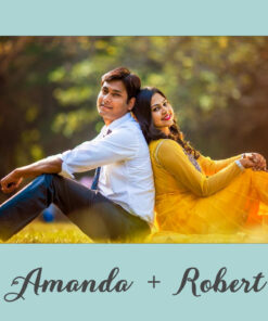American Green Floral Theme Modern Wedding Memories Photo Book