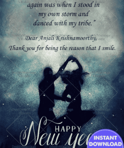 Blue Sky lovers with Quotation New Year Greeting Card
