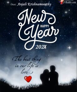 Blue Sitting Couple New Year Greeting Video