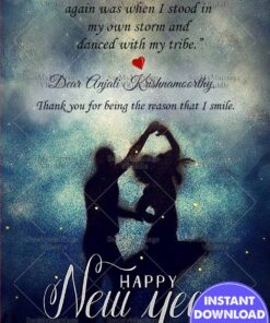 Happy New Year Love Blue Sky lovers Easy Edit Card