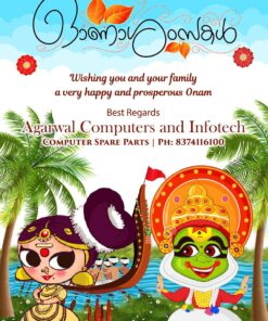 Traditional Onam Greetings Video, Dancing Cartoon, Boat Sailing, Kerala Theme