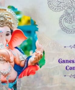 Ganesh Chaturthi Invitation - From Cultural Society or a Community - All events from day one to ganesh visarjan