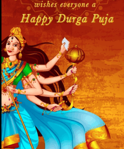 Happy Navarathri and Dussehra Greeting Video Orange Gold Theme