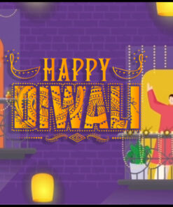 Blue Theme Diwali Greetings Video
