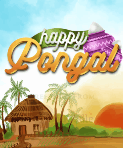 Village Harmony: Happy Pongal Celebration Greetings personalized