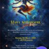 Divine Dance: Shivaratri Invitation in Blue Theme with Lord Shiva in Joyful Celebration