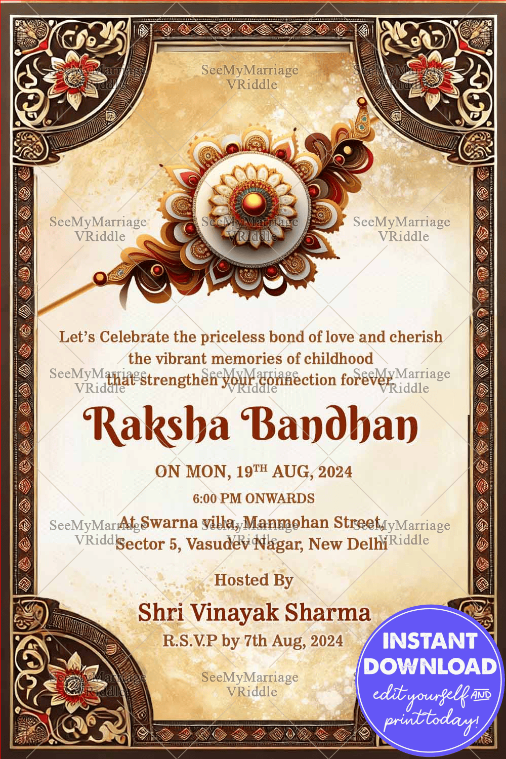 Ties That Bind - A Raksha Bandhan Celebration Card