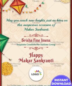 Vibrant Festival: Makar Sankranti Greeting Card with Kites