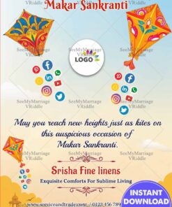 Festive Kites: Makar Sankranti Celebration Greeting Design