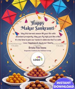 Kites and Sweets: Joyful Makar Sankranti Greeting Design