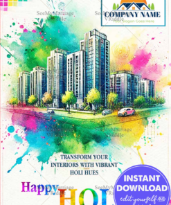 Celebrate Holi with Vibrant Watercolor and Festive Spirit - A Joyful Blend of Art of Color Splash