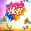 Colorful Holi Greeting Wishes Video with Handprints, Colorful Decor and Festival Theme
